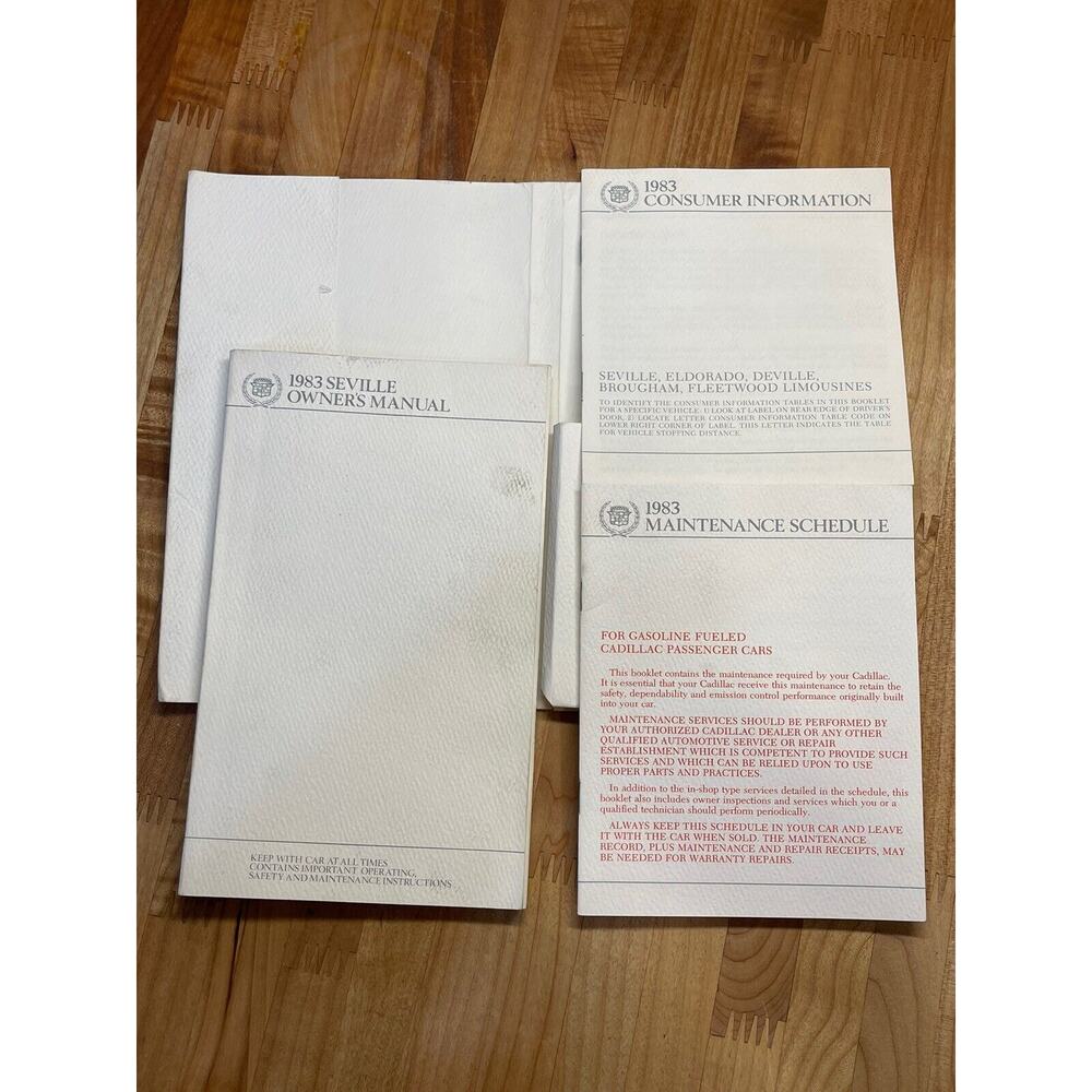 1983 Cadillac‎ Seville Owners Operator Manual Literature Including All Pictured - Picture 3 of 9